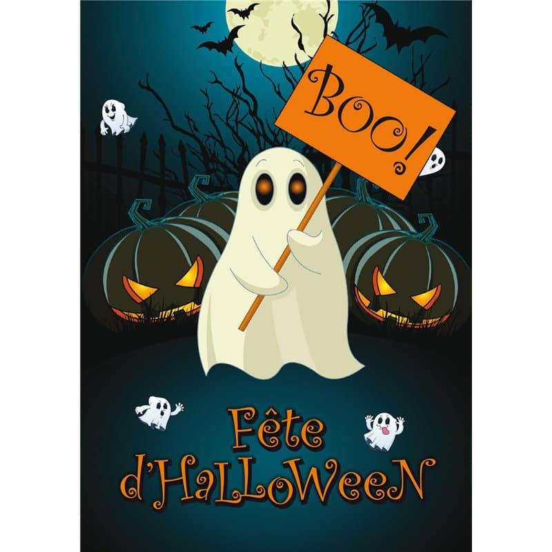 Edition Colibri 10 Invitations Halloween Fantôme Boo: Cartes d'invitation pour une fête effrayante pour enfants avec un mignon f