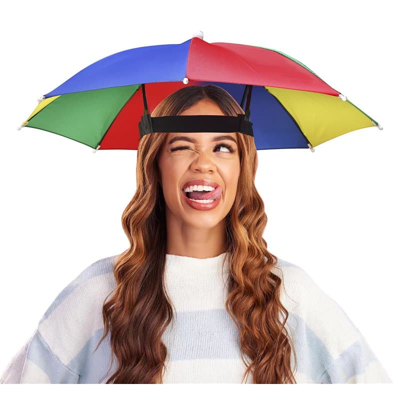 Hatstar Chapeau de protection solaire amusant | Chapeau de parasol pliable | Chapeau de parapluie | Protection solaire pour adul