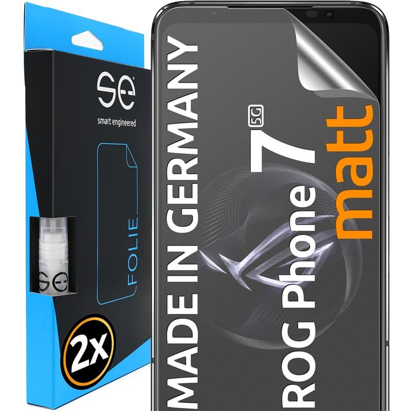 2x se® Film de Protection 3D Antireflet pour Asus ROG Phone 7 5G, Auto-réparateur, Compatible Empreinte & FaceID, Installation S