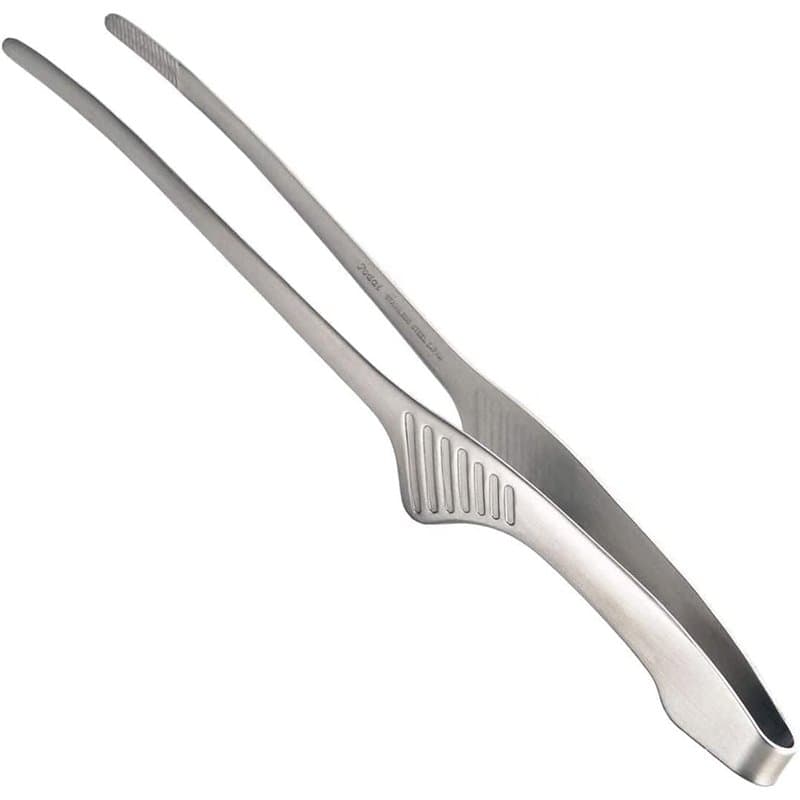 Todai Pince à épiler culinaire en acier inoxydable pour barbecue de style japonais Yakiniku 24 cm Fabriqué au Japon Argent