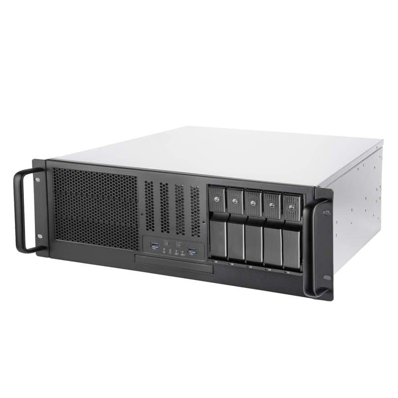 SilverStone Technology SST-RM41-H08 - Châssis de Serveur monté en Rack 4U, Prend en Charge jusqu'à SSI-CEB M/B et ATX (PS2) / Mi