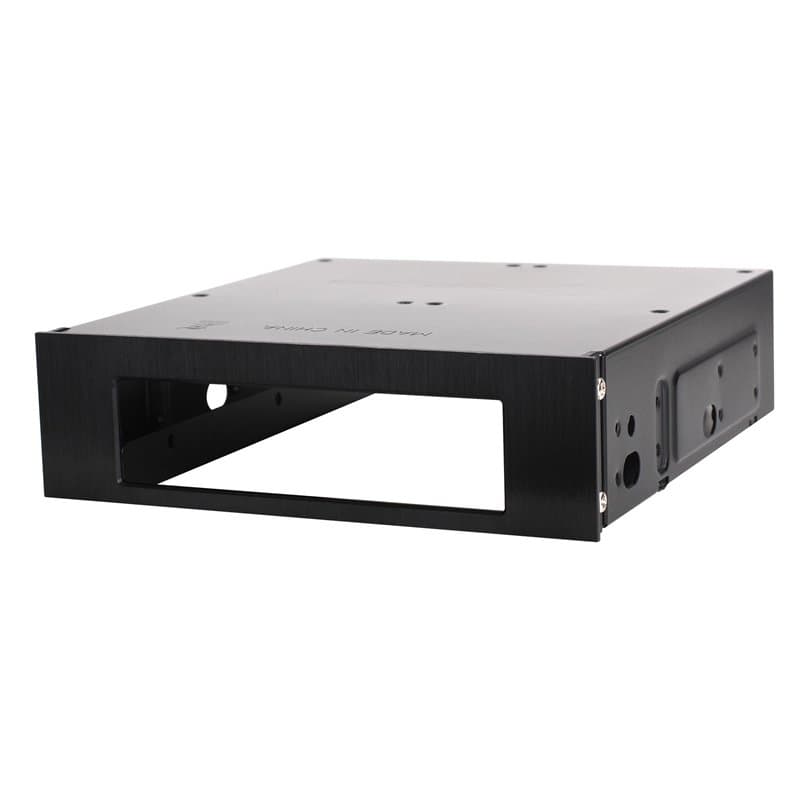 SilverStone SST-FP55B - Adaptateur de baies panneau frontal en aluminium 5.25 pouces vers 3.5 pouces + 2x 2.5 pouces, noir