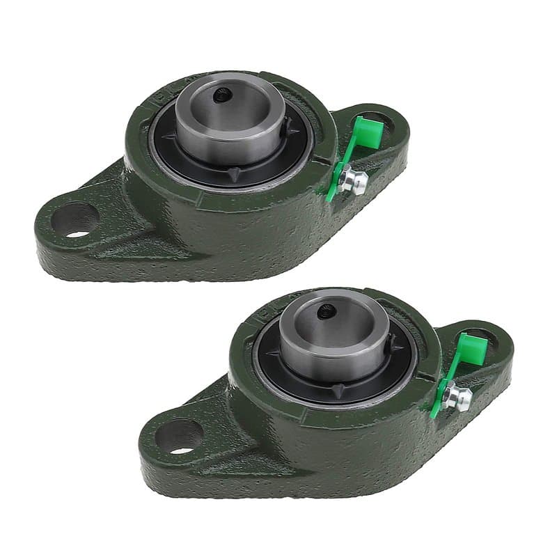 Lot de 2 roulements à billes à bride losanges sphérique extérieure de 30 mm de diamètre UCFL206 avec buse à huile et bloc à 2 bo