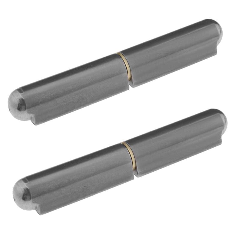 Lot de 2 charnières soudées en acier robuste pour portes et fenêtres en acier, meubles, machines agricoles, ingénierie mécanique