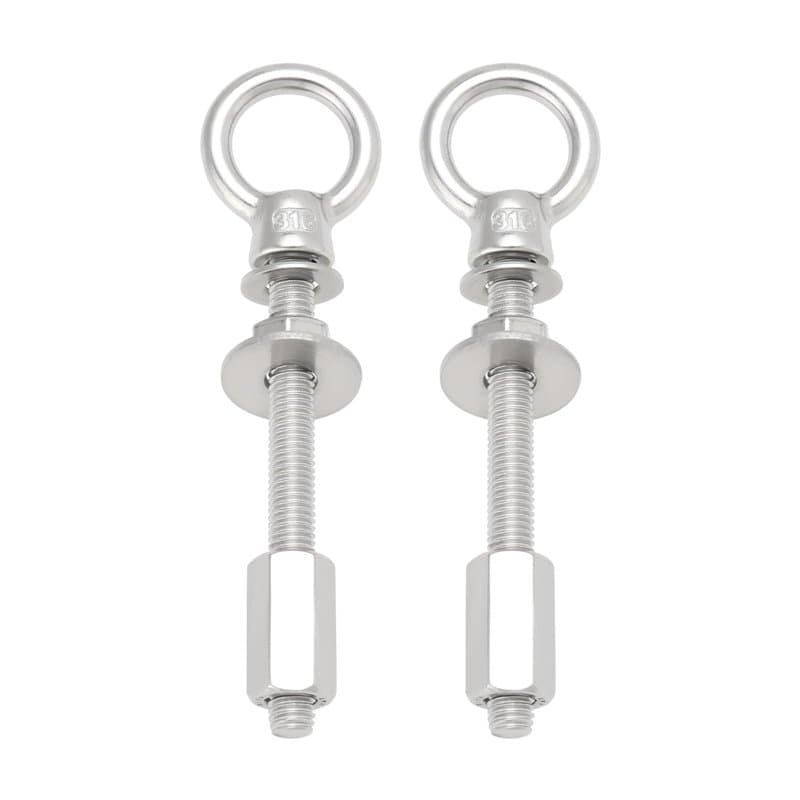 OTOTEC 2 Sets Boulons à Anneau en Acier Inoxydable 316 M8x80mm avec écrous Et Rondelles pour Charnières de Porte Arrière Compati