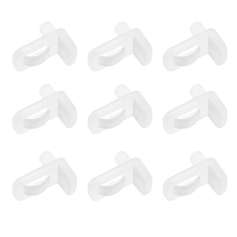 YINETTECH Lot de 40 clips de support d'étagère en verre de 5 mm pour meubles de cuisine, bibliothèque, placard, étagère adaptée