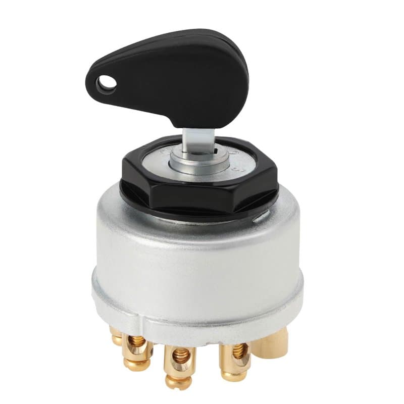 eMagTech Interrupteur d'allumage à 7 Bornes Interrupteur d'allumage 0-1-2-3 OE 0342201009/717638R91 Compatible avec Case IH BD S