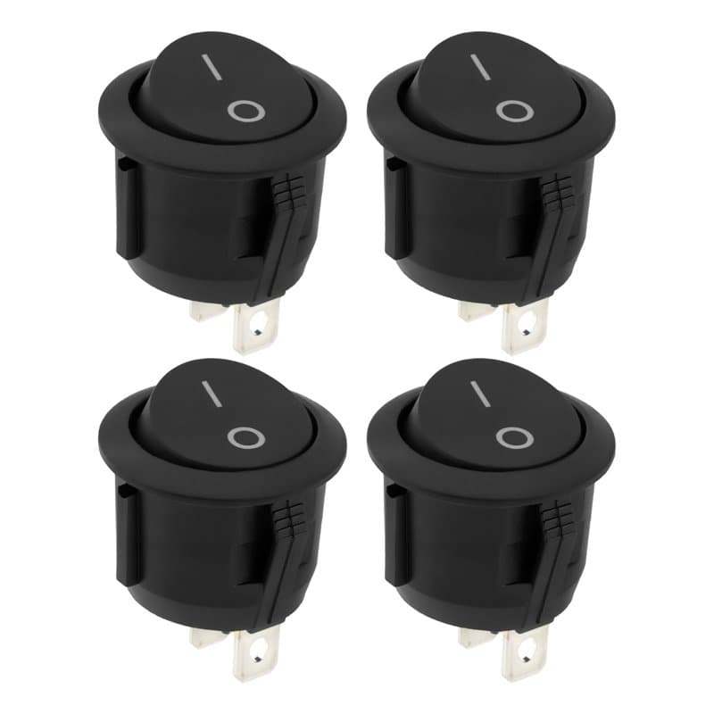 ECSiNG Lot de 4 interrupteurs ronds pour aspirateur compatibles avec Ariete AT5185761900 2759 2761 Handy Force