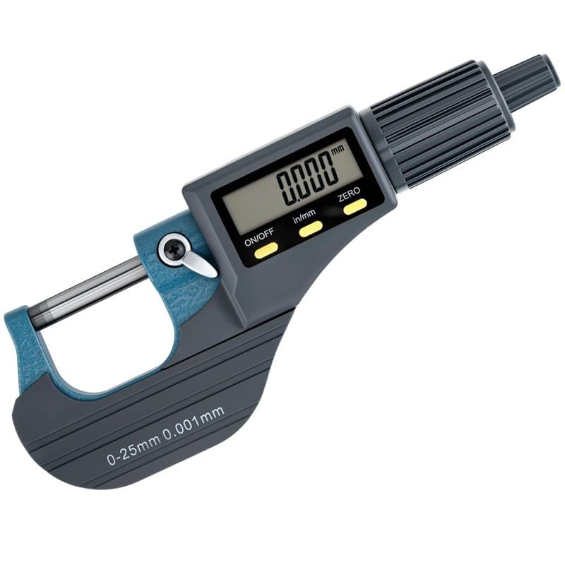 Mcbazel Micromètre Électronique LCD 0-25 mm, Micromètre Numérique Extérieur avec Affichage en Pouce/Métrique, Haute Précision 0,