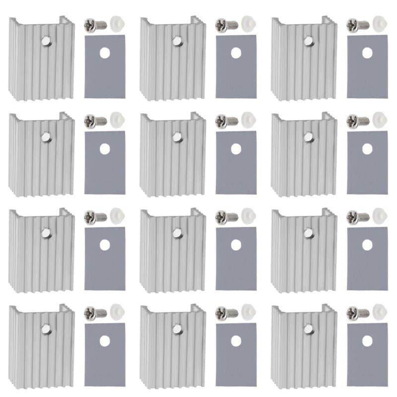 ECSiNG Lot de 20 Kits d'isolateur/Montage de Radiateur Dissipateur Thermique TO-220 Alimentation de Transistor MOSFET TO-220 LM7