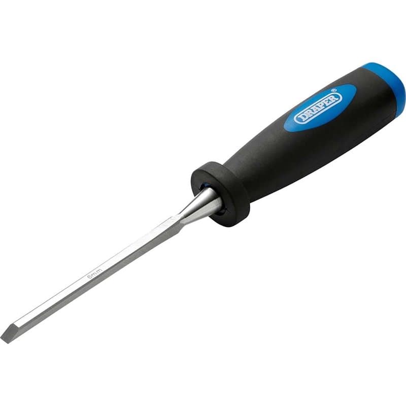 Draper 83277 Ciseau à bois biseauté 6 mm Noir et argent