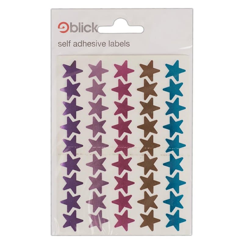 Autocollants Étoiles colorés Assortis, de Couleur métallisée Blick (90 Autocollants)