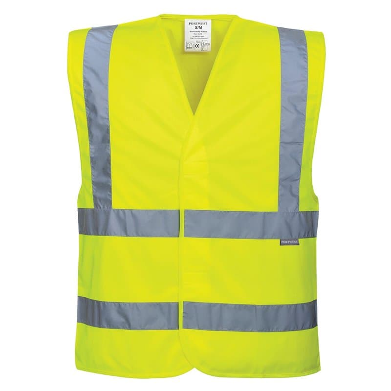 Portwest Gilet Hi-Vis Baudrier & Double Ceinture, Couleur: Jaune, Taille: L/XL, C470YERL/XL