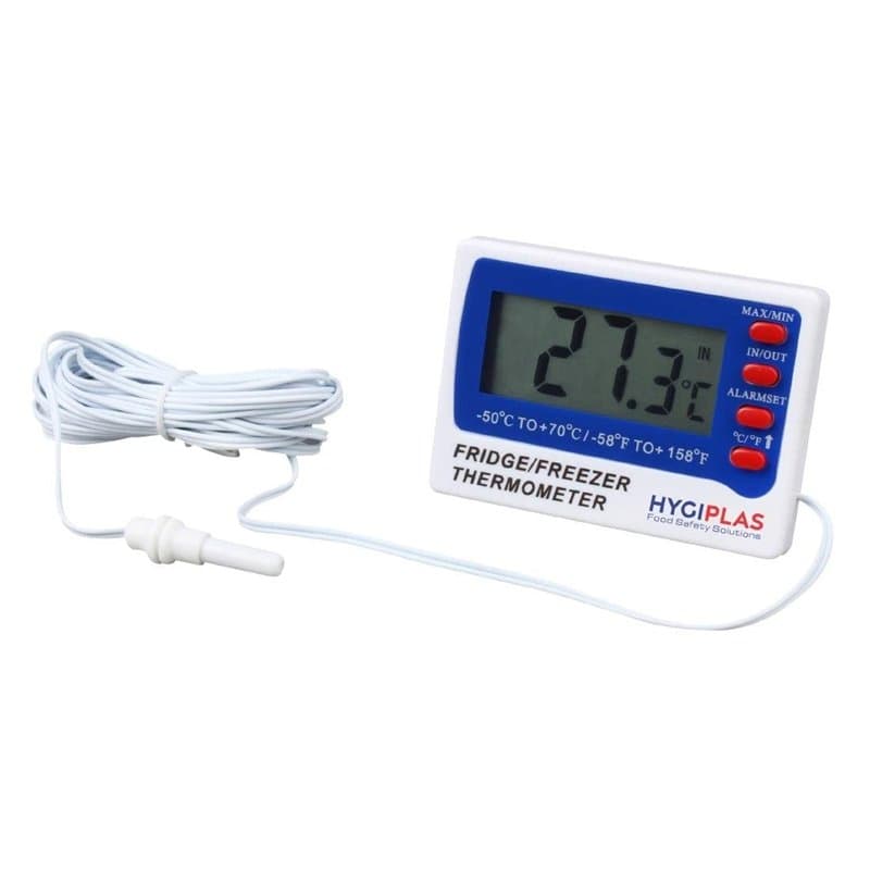 Hygiplas Thermomètre numérique pour congélateur et réfrigérateur Hygiplas, Blanc, 73(L) x 52(l) x 15(h)mm, Plastique, F343