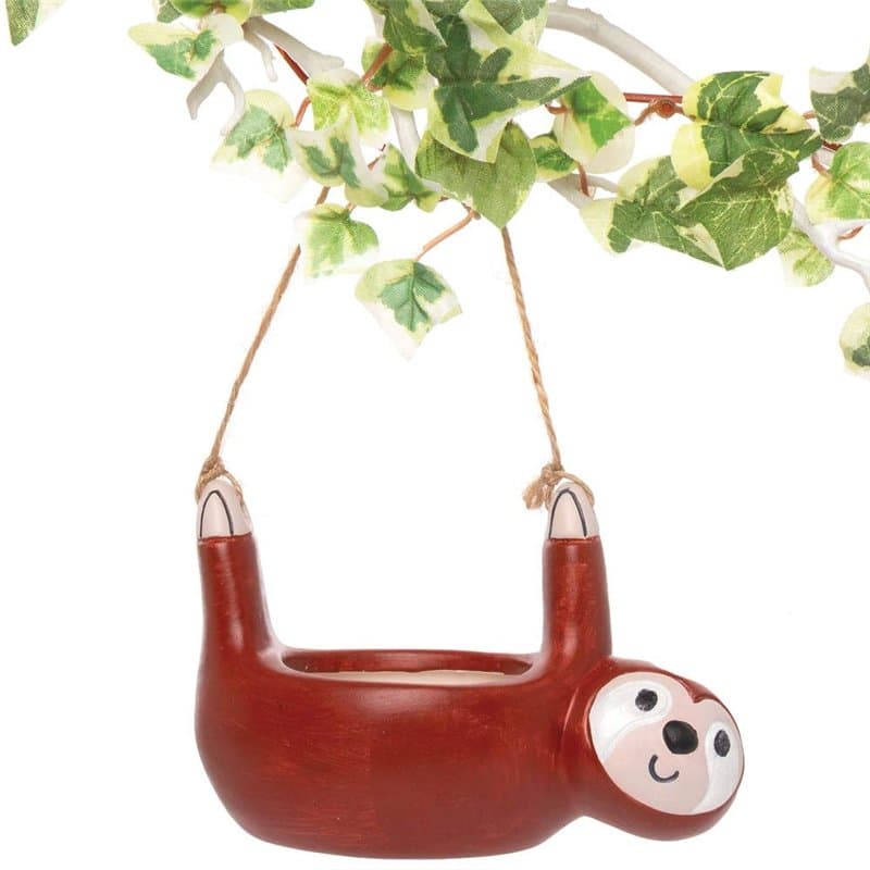 Baker Ross AT687 Pots de Fleurs Paresseux en céramique à Suspendre - Loisir créatifs pour Enfants et Adultes (Paquet de 2)