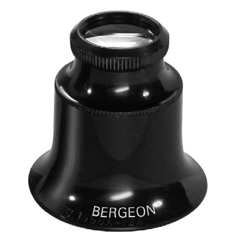 Bergeon 1458A Lunettes pour l'horloger en Forme de Double lentille Grossissement 15X, Le Noir, Le Noir
