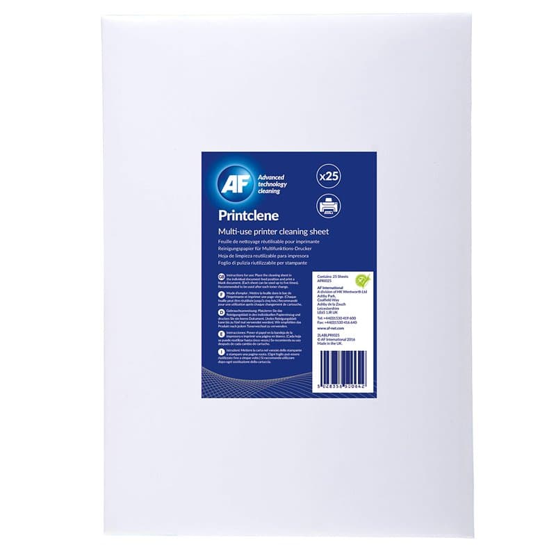 AF PRI025 - Impression 25 Feuilles pour IMPRIMANTE Laser ET Nettoyage DE FAX