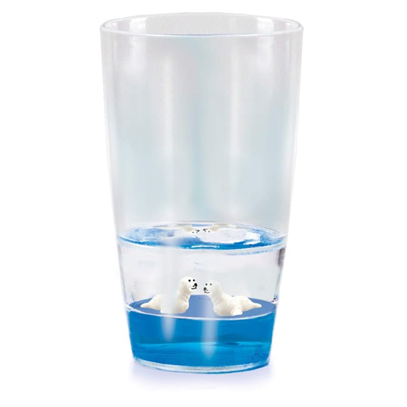 Deluxebase Floatarama Tumbler - Phoques de Verre pour Enfant en Acrylique avec Figurines d'Animaux Flottants. Gobelet animaux ma