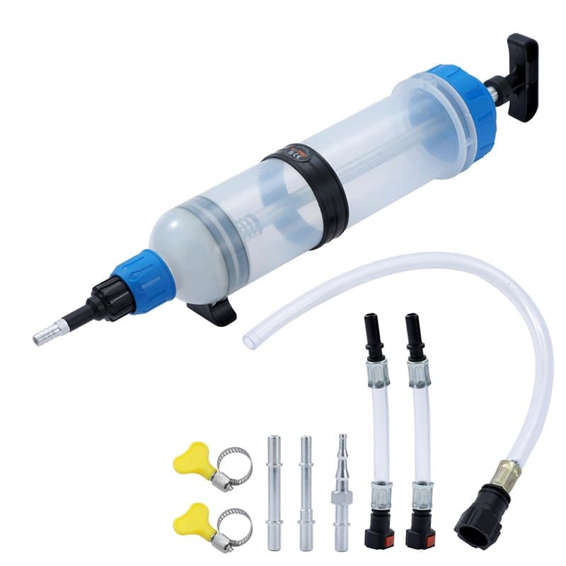 KATSU Seringue a Huile 1,5 L Grande Capacité Seringue d'Aspiration d'Huile, Extracteur de Liquide de Frein, Extracteur de Liquid