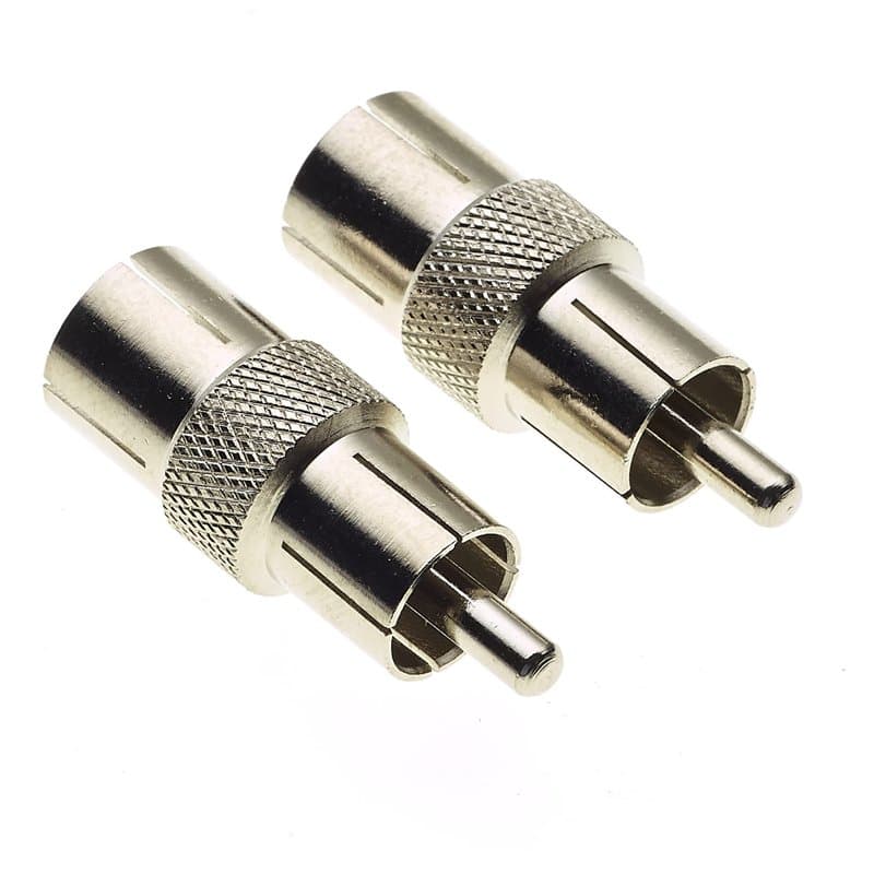 Adaptateur coaxial vers RCA, lot de 2 - Adaptateur de prise coaxiale TV vers prise phono, coupleur de prise coaxiale femelle ver