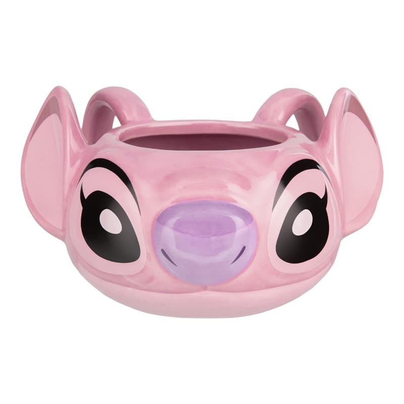 Paladone Tasse à café Disney en céramique en forme d'Angel 450 ml - Produits Lilo & Stitch sous licence officielle - Mug 3D orig