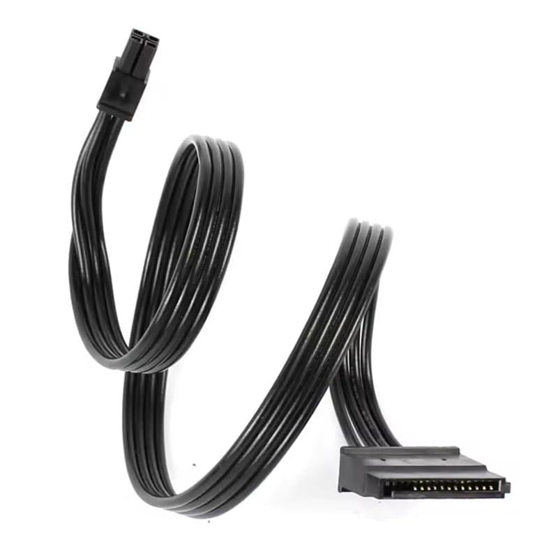 Panlouting Câble d'alimentation ATX 4 Broches vers SATA 15 Broches | 42cm | Pour Disques Durs HDD Blu-ray CD | Compatible avec C