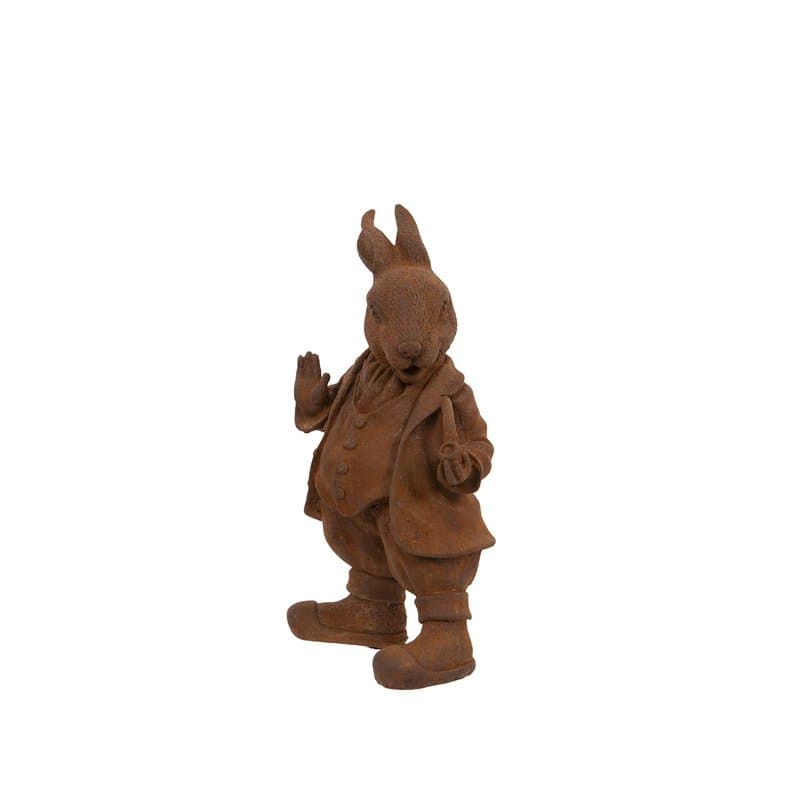 F&G Supplies Sculpture de jardin en fonte à froid Mr Rabbit Beatrix Potter. Ce charmant bonhomme est plein de caractère
