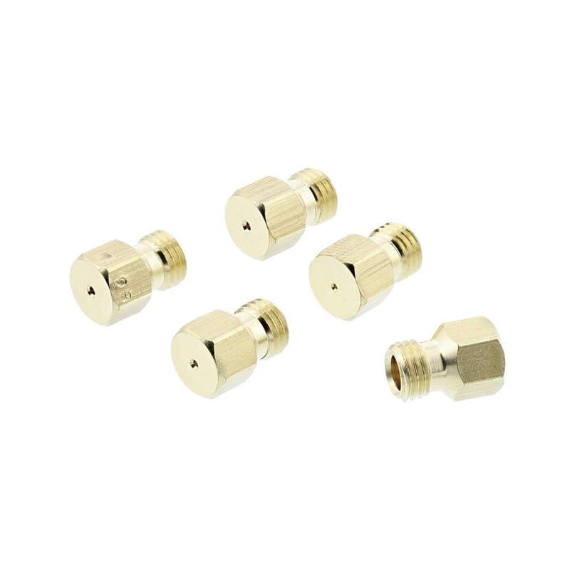 Lot de 5 buses de cuisson GPL pour conversion en GPL propane butane G30 G31 1 x 0,50 2 x 0,65, 1 x 0,70, 1 x 0,87