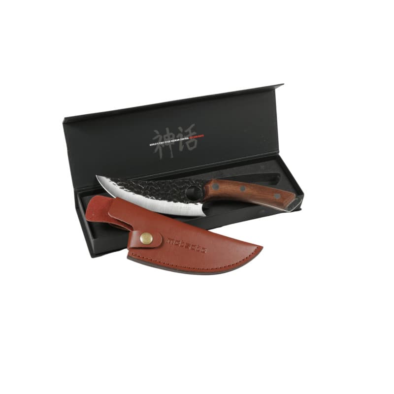 Matsato Couteau Cuisine Japonais Avec Étui Cuir. Couteau Japonais Professionnel 15.7cm, Couteaux de Cuisine, Survie, Chasse, Bou