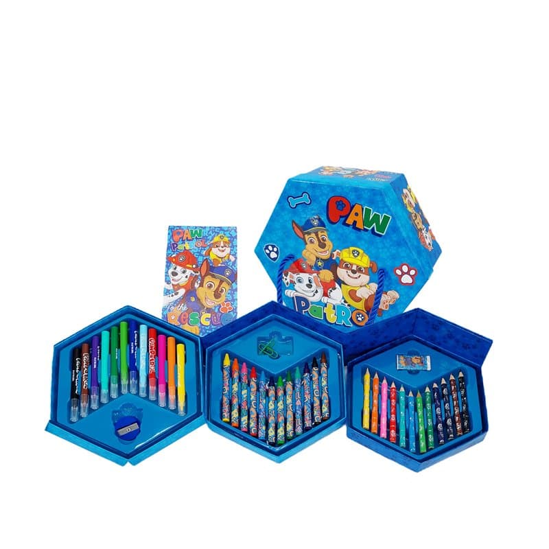 Paw Patrol Ensemble de Papeterie, Comprend Crayons de Couleur, Marqueurs, Crayons, Gomme, Taille-Crayon, Cahier, Pinces, Mallett