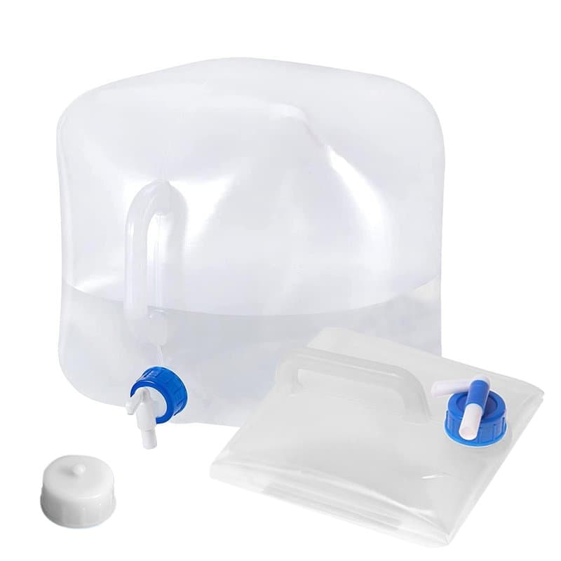 Wisebom Réservoirs d'eau Pliable 10L, Bidon d'eau avec Robinet Bouchon, Jerrican d'eau avec Poignée Portable, Récipient d'eau sa