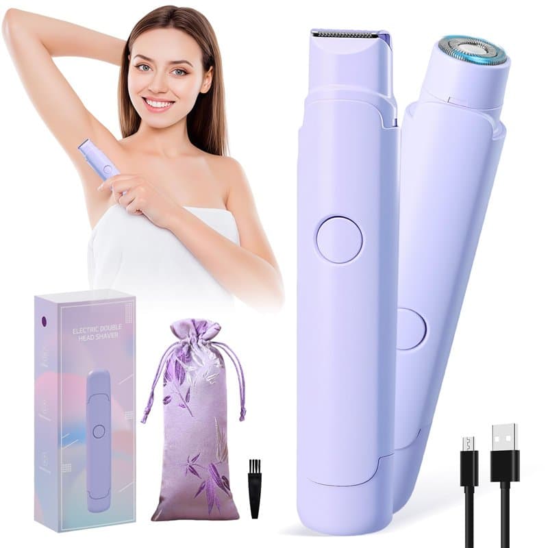 Mapille Rasoir Electrique Femme, étanche IPX7 Tondeuse Intime Femme 2 en 1 Rasoir életctrique Rechargeable Tondeuse de Bikini av