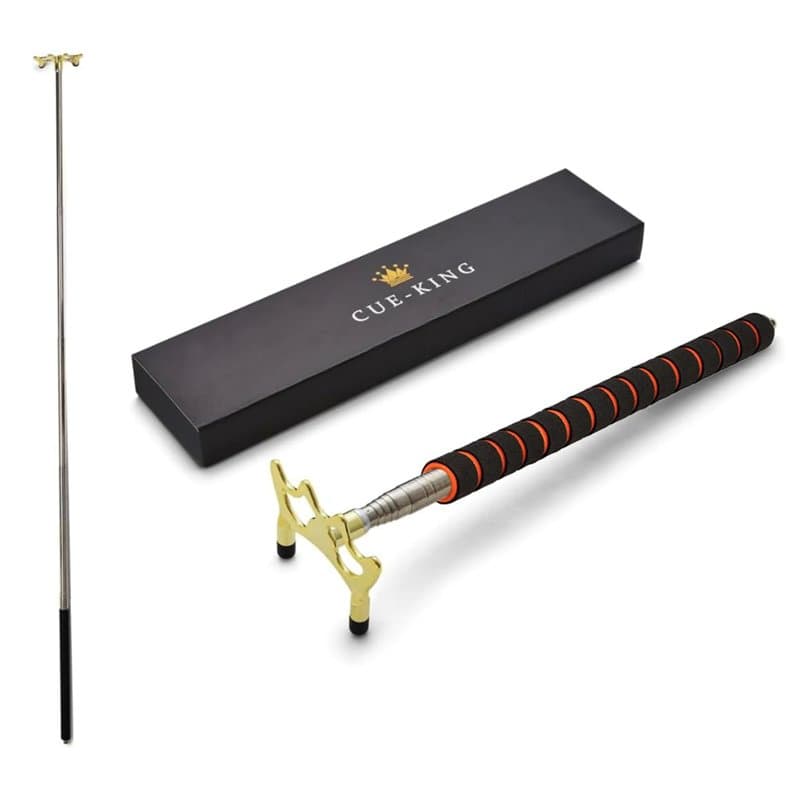 Cue-King Bâton de Pont télescopique avec poignée Premium, Accessoires de Piscine, Accessoires de Snooker, Pont pour Snooker