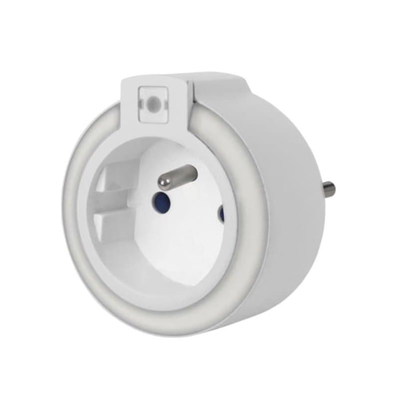 Perel Veilleuse LED avec prise et capteur crépusculaire, activation automatique à l'obscurité, couleur unique : LED blanc, idéal