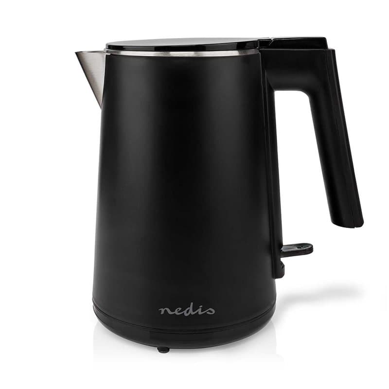 Nedis KAWK360EBK – bouilloire électrique sans fil – 1,0 L – puissance 2200 W – arrêt automatique – base pivotante 360° – noir
