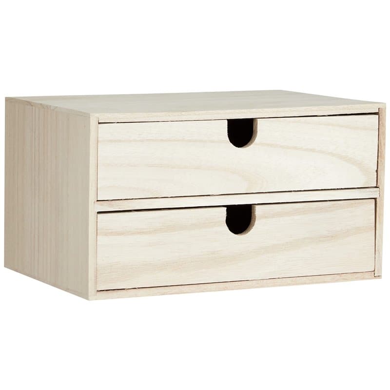 Artemio Meuble Casier à Tiroirs, Bois, Beige, 24 x 16 x 13,3 cm 14002157