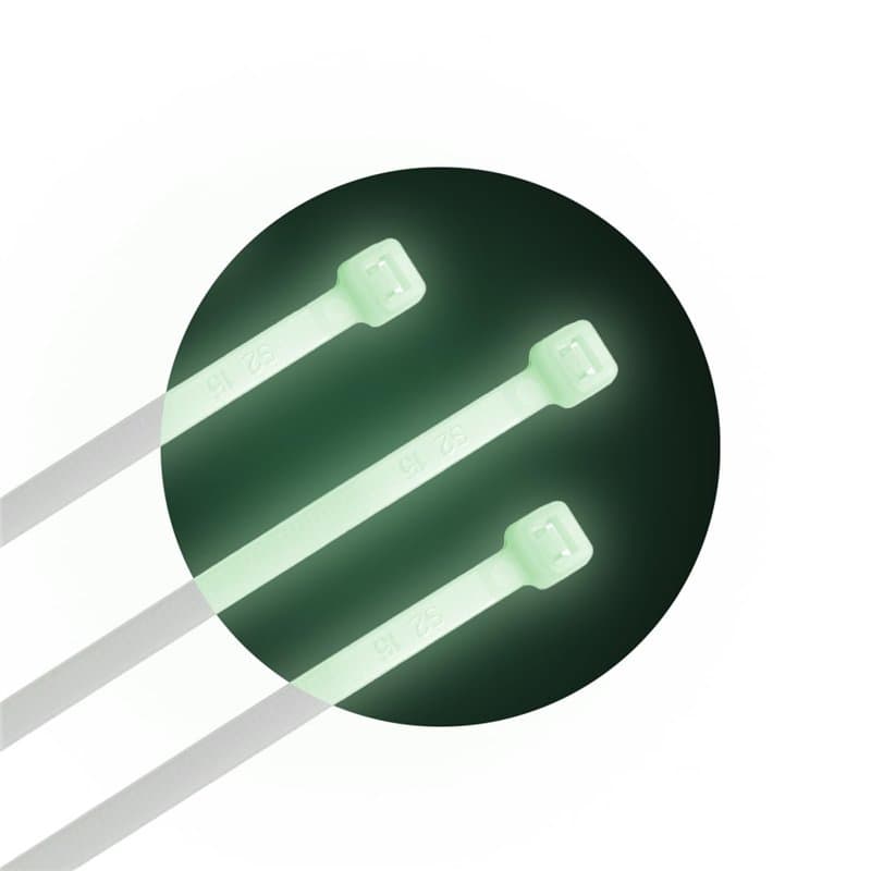 Colliers de serrage fluorescents ERKO 200 mm x 3,6 mm 100 pièces Blanc Résistant aux intempéries, haute visibilité, pour projets