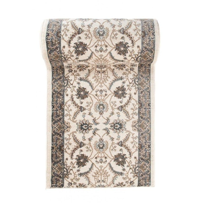 Tapis de Couloir Ecru Blanc Oriental - Au Mètre - Décoration Parfaite pour: Entrée Salle de Séjour Cuisine ou Couloir - Collecti