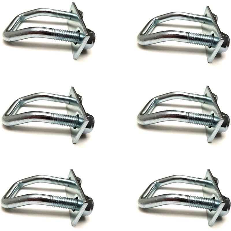MelTruck® Lot de 6 étriers d'arrimage en U, 800 kg, creux d'arrimage, anneaux d'arrimage, anneaux d'arrimage, M12, 800 kg, croch