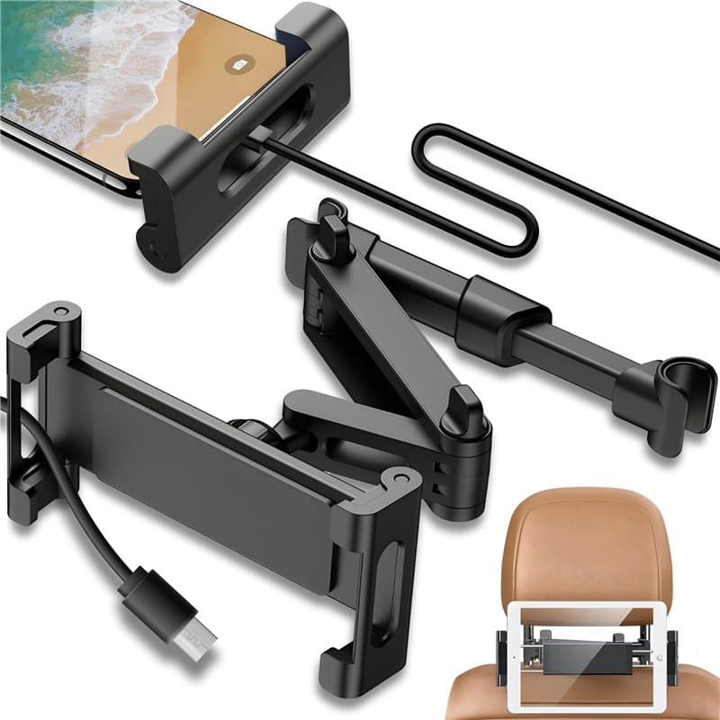 Retoo Support Tablette Voiture pour Appuie-tête, 360° Rotation, Bras Réglable, Autre 4,7 À 12.9" Téléphones Et Tablette, Support