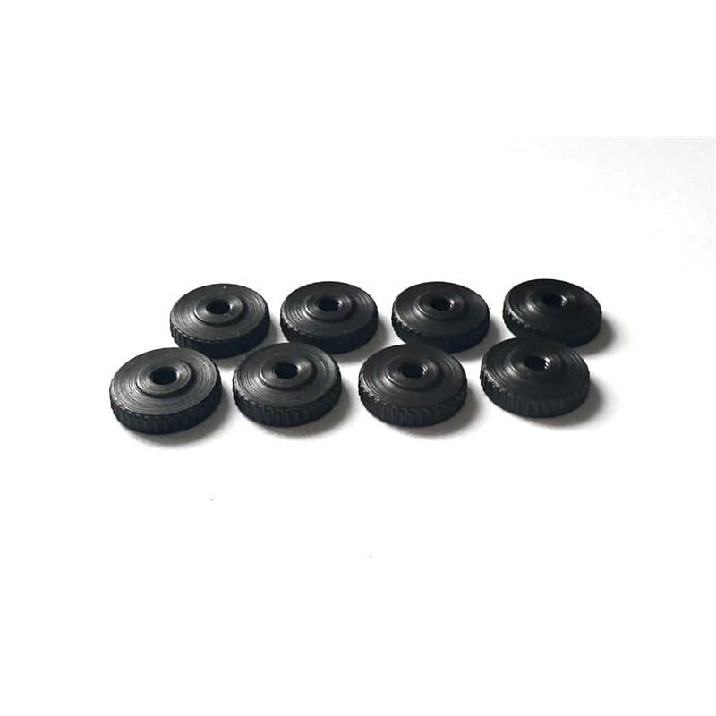 PrecisionGeek - Écrous moletés / adaptateur de contre-écrou de roue moletée, plat DIN 467 - Acier oxydé M3 x 3 mm, 12 mm de diam