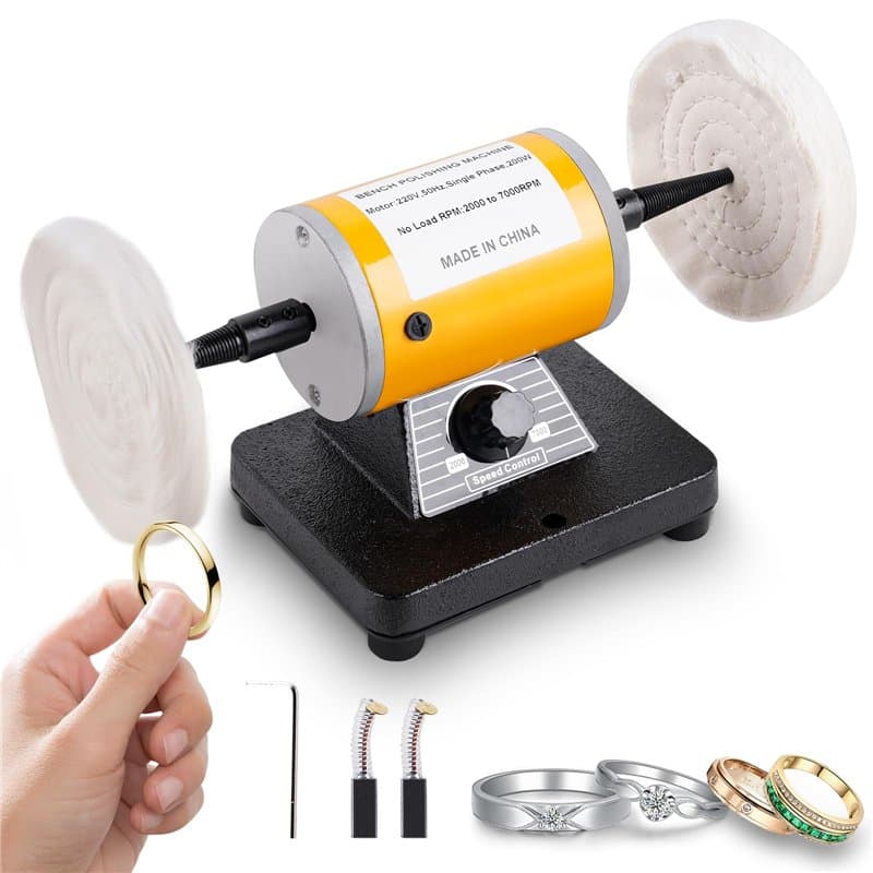 BAOSHISHAN Machine de polissage de tour de polisseur de banc polissant la polisseuse à vitesse variable de moteur 220V