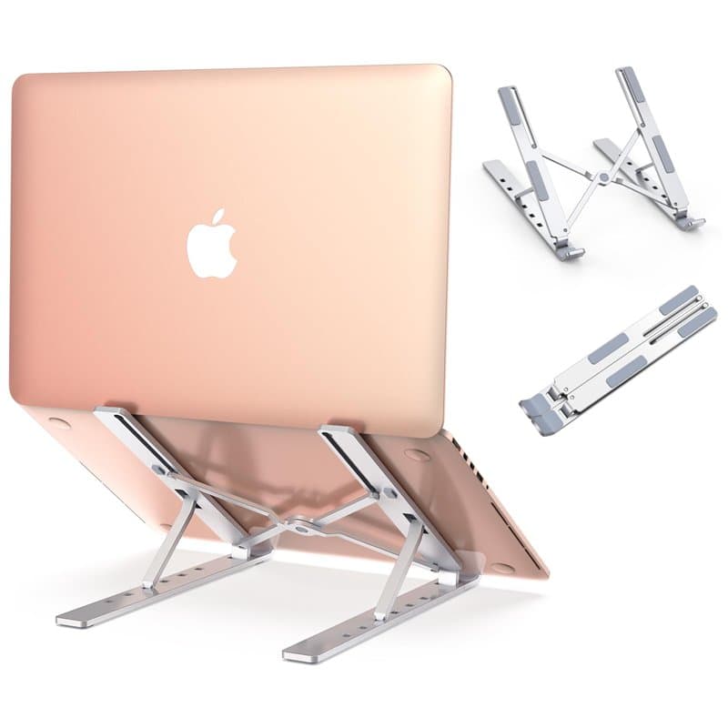Babacom Support Ordinateur Portable Laptop Stand, Support PC Portable Ventilé en Aluminium Réglable, Refroidisseur Ergonomique L