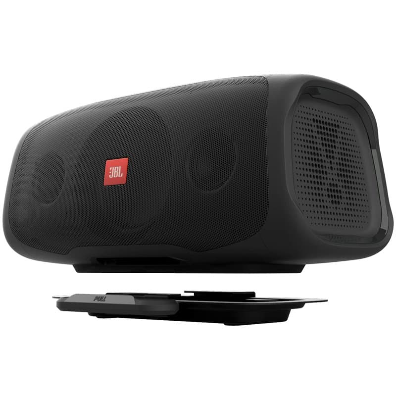 JBL BASSPRO Go Plus avec Chargeur Domestique : Subwoofer Actif Caisson de Basse Voiture Actif et Enceinte Bluetooth de 200 Watts