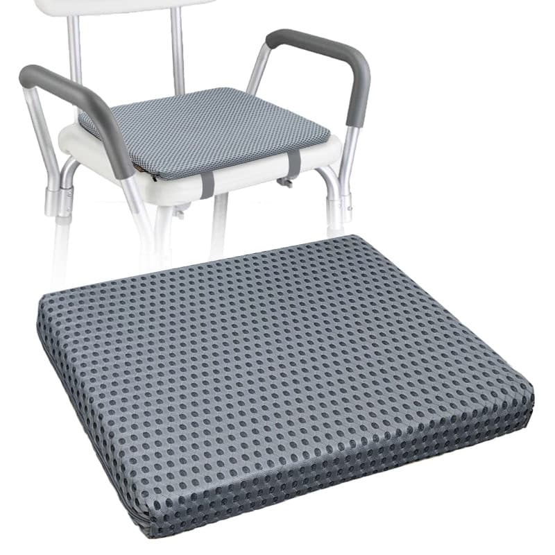 Tapis de Chaise de Douche – Coussin en Maille Douce 4D pour Banc de Bain rembourré pour Personnes âgées handicapées, handicapées