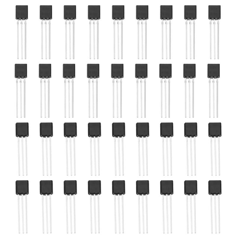 Create idea 100 Pièces Transistor Basse Puissance Kit de Transistor Triode Basse Puissance BC547 NPN Transistor BC557 PNP Transi
