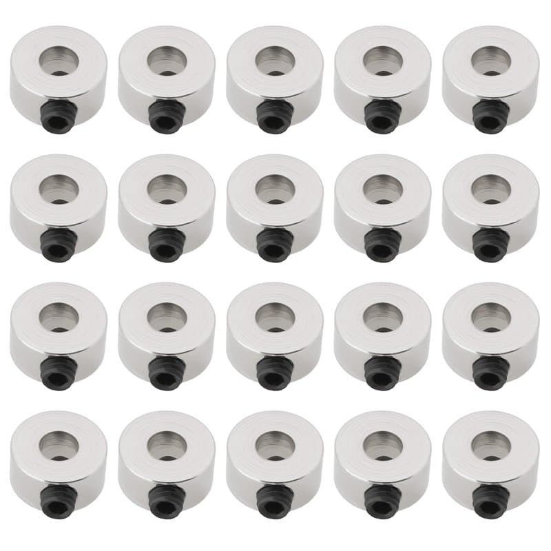 The Lord of the Tools Lot de 20 Bagues de Positionnement à Dégagement Rapide de 3 Mm Colliers de Serrage en Métal avec Vis sans