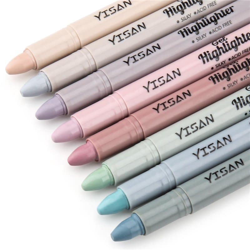 YISAN Surligneur Bible, surligneur sec, sans bavure, 8 couleurs poussiéreuses, 70634