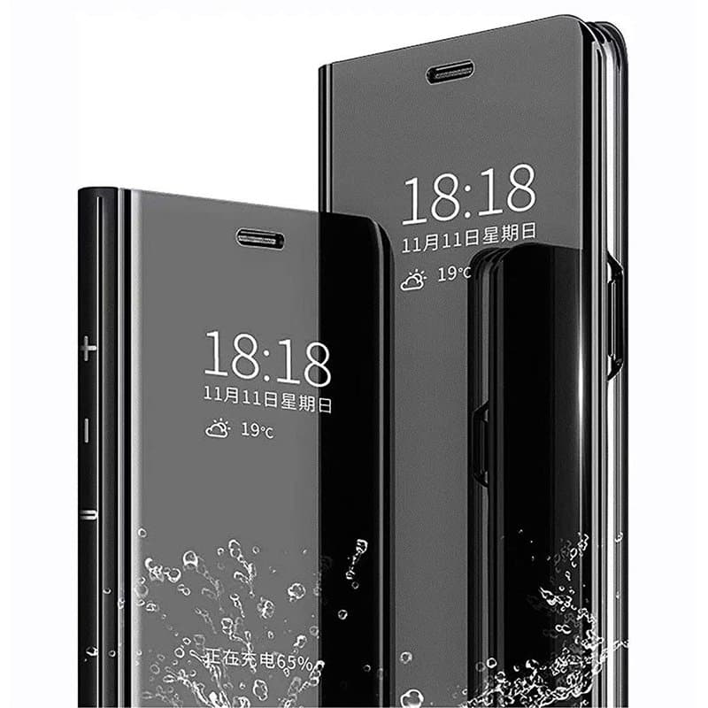 LINER Coque pour Samsung Galaxy S21 Ultra 5G, Élégant Mirror Smart View Standing Flip Etanche Ultra Mince Antichoc Anti-Rayures