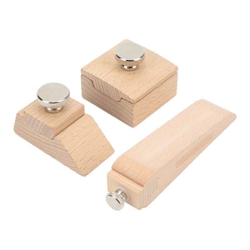 3 Pièces en Bois Papier de Verre Bloc de Ponçage Bois Main Bloc de Ponçage Pince Cuir Artisanat Bord Outil de Ponçage